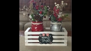 Christmas CenterpieceAltered Mason Jars start to finish [upl. by Anaerda871]