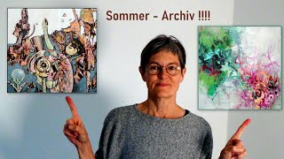 Video Archiv zur Sommerpause Techniken Acryl Malerei Techniques Acrylic Painting Monotype Monotypie [upl. by Hesta846]