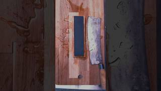 Butchers Cleaver Knife Sharpening ytshorts shorts youtubeshorts cleaver shortsvideo trending [upl. by Enilraep]