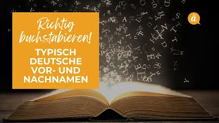 Typische deutsche Vor und Nachnamen lernen 🩺📚 [upl. by Haneehs232]