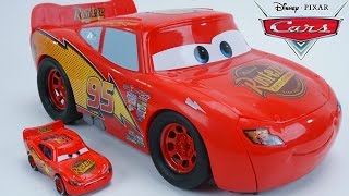 DISNEY PIXAR CARS PISTON CUP TRANSFORMING LIGHTNING MCQUEEN TRANSFORMER RACE TRACK [upl. by Aleacim]