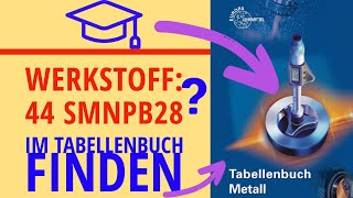 WIE FINDE ICH DEN EINSATZSTAHL 44SMnPb28 IM TABELLENBUCH   METALL [upl. by Olethea53]