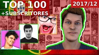 Os 100 canais com MAIS SUBSCRITORES do YouTube Portugal dezembro 2017 WonderTuga News D4rkFrame [upl. by Priscilla]