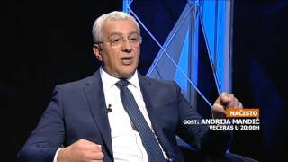 NAČISTO 24 SEPTEMBAR gost ANDRIJA MANDIĆ foršpan  TV VIJESTI [upl. by Kirimia927]