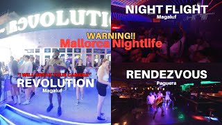 WARNING MAGALUF  PEGUERA NIGHTLIFE TREATHENED AT START BUT GREAT ENDING IN PAGUERA [upl. by Ococ]