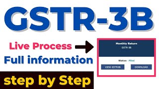 GSTR 3B Return Filing 2024  How to File  GSTR3B Kaise File kare  GST File kaise kare [upl. by Lust]