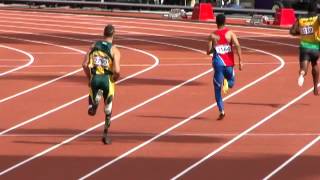 Oscar Pistorius runs a heat at the 2012 London Olympics [upl. by Saeger724]