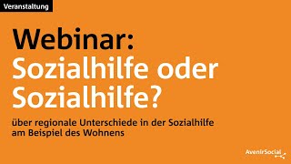 Webinar Sozialhilfe oder Sozialhilfe [upl. by Zobe]