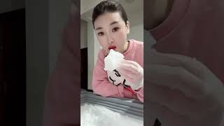 her solo frost eating asmr crunchy freezer foryou ice icemunkbang [upl. by Neelsaj]