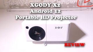 XGODY X2 Android 12 Portable HD Projector REVIEW [upl. by Pollux]