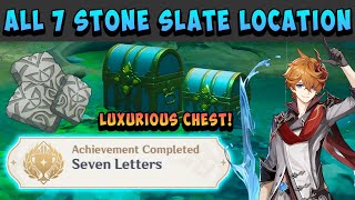 Seven Letters Achievement All 7 Stone Slate Location  Genshin Impact [upl. by Isolde]