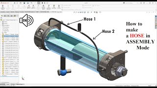 Flexible Hoses SolidWorks 2021 Tutorial Swept BossBase Command step by step [upl. by Parke]