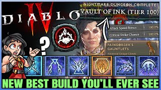 Diablo 4  New Best INFINITE DAMAGE SUPER SPEED Sorcerer Build Found  New Unique Combo OP  Guide [upl. by Amalbergas]