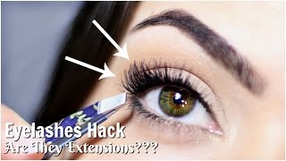 Applying False Eyelashes Hack  To Look Like Lash Extensions  TheMakeupChair [upl. by Thurlow]