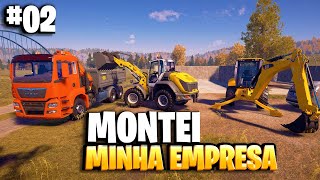 CONSTRUCTION SIMULATOR 2022  CONSEGUI MONTAR MINHA EMPRESA 02 [upl. by Llenod]