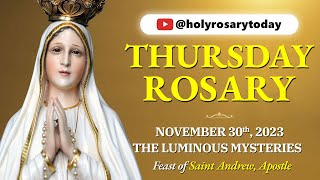 THURSDAY HOLY ROSARY 💛NOVEMBER 30 2023💛 LUMINOUS MYSTERIES OF THE ROSARY VIRTUAL holyrosarytoday [upl. by Hilda362]