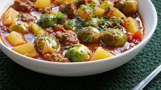 Bauerntopf mit Rosenkohl Hack amp Kartoffeln 🥬🥩🥔 Rezept  Farmers Pot with Sprouts Beef amp Potato [upl. by Marielle]