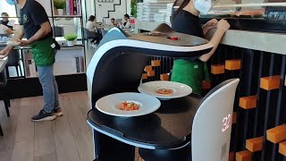 Il cameriere robot debutta in un ristorante cinese mantovano [upl. by Kroo]