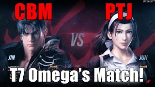 T7 Omegas Match PTJ Jun vs CBM Jin TEKKEN 8 CBT  철권 7 오메가들의 매치 피티제이 vs 체베망 [upl. by Rhu]