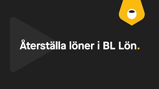 Så här återställer du en eller flera löner programmet i BL Lön [upl. by Marrissa]