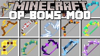 Minecraft OP BOWS  POWERFUL BOWS MOD Minecraft Mods [upl. by Cedar]