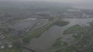 Lørenskog Strømmen Nitelva Lillestrøm Kjeller flyplass Jessheim  Flying Over Norway [upl. by Netnert732]