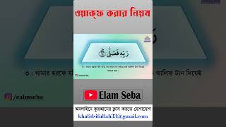 ওয়াকফ করা বা থামার নিয়ম ১৫ banglaquranshikkha islamiceducation [upl. by Filippo]