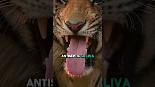 The Remarkable Healing Power of Tiger Saliva animals animallover tigers nature shorts [upl. by Ayardna719]