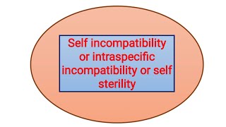 self incompatibilityIntra specific and inter specific incompatibilitySelf sterility GSISSI [upl. by Oca]