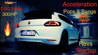 Scirocco 20 GT Startup Revs Acceleration DSG Farts  4K [upl. by Ilatfen]