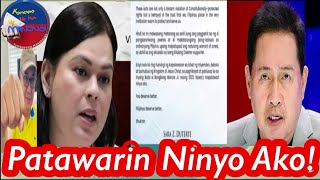 VP SARA ANG KANYANG PAGHINGI NG KAPATAWARAN SA LAHAT NG MIYEMBRO NI QUIBOLOY komentonikamanong [upl. by Ahsak]