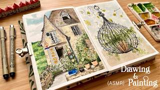 ASMR  Drawing and Watercolor Painting⎪Relaxing Art 🌱 [upl. by Cchaddie365]