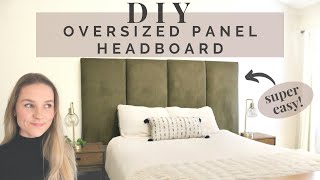 DIY Upholstered Panel Headboard  Luxury on a Budget [upl. by Chantalle227]