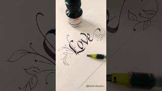 Love Calligraphy calligraphyart lovertaylorswiftshortvideos calligraphyart shortsshortsfeed [upl. by Georgia]