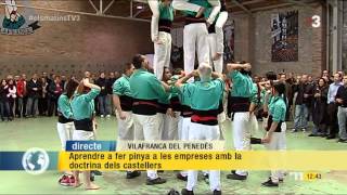 Castellers de Vilafranca  quotTallers de castells per a empresarisquot [upl. by Ynattib]