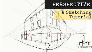 Drawing Perspective Made Easy  Urban Sketching Tutorial for Beginners [upl. by Britteny]