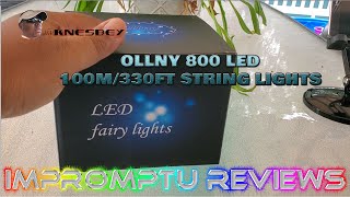 OLLNY 800 LED 100M 330FT STRING LIGHTS [upl. by Ailet]