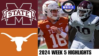 1 Texas vs Mississippi State  Full Game Highlights  2024 College Football Highlights [upl. by Lucine]