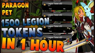 AQWGuide  50 LEGION TOKENS IN TWO MINUTES  2020 Dages birthday paragon pet [upl. by Sixele417]