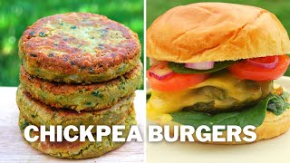 Chickpea burgers Recipe Plantbased The Best Vegan Burgers Recipe [upl. by Pacifa]