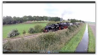 Star stoomtrein Stadskanaal met drone actie 0930 [upl. by Rambow]