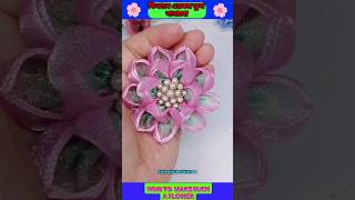 Flowers made of ribbonsshorts viral art flower [upl. by Aihseuqal]