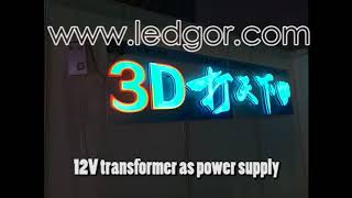 programmable led strip for sign letter making  Ledgor [upl. by Ylaek]