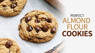 Almond Flour Cookies  glutenfree chocolate chip cookies [upl. by Marabelle]