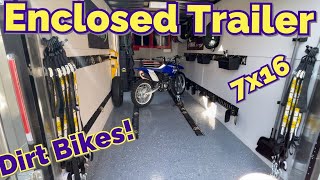 Enclosed Dirt Bike Trailer Build Tour [upl. by Yelloh276]