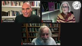 Yanis Varoufakis Ann Pettifor and Noam Chomsky A green future beyond capitalism [upl. by Poree]