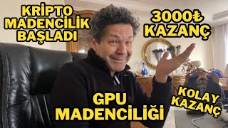 KRİPTO MADENCİLİK BAŞLADI NEKADAR PARA KAZANDIRIREKRAN KARTI MADENCİLİK BİTCOİN ETHEREUM KRİPTO [upl. by Salvatore]