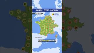 Météo du Samedi 7 au Lundi 9 Septembre 2024 [upl. by Adnahcal]