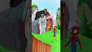 SpiderMan vs Deadpool Help SpiderMan Reach Heaven shortvideo shorts spiderman cartoon [upl. by Nhguavaj]