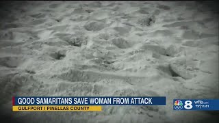 Good Samaritans jump in to help woman being attacked [upl. by Yerok]